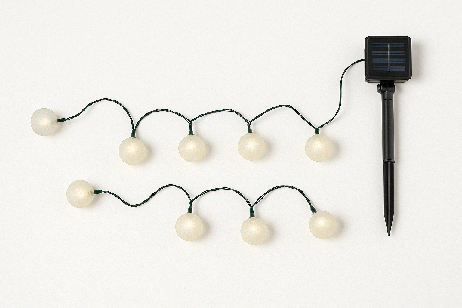 Lichterkette „Midsommar“ – Solarbetrieben, mit 10 LED-Kugeln