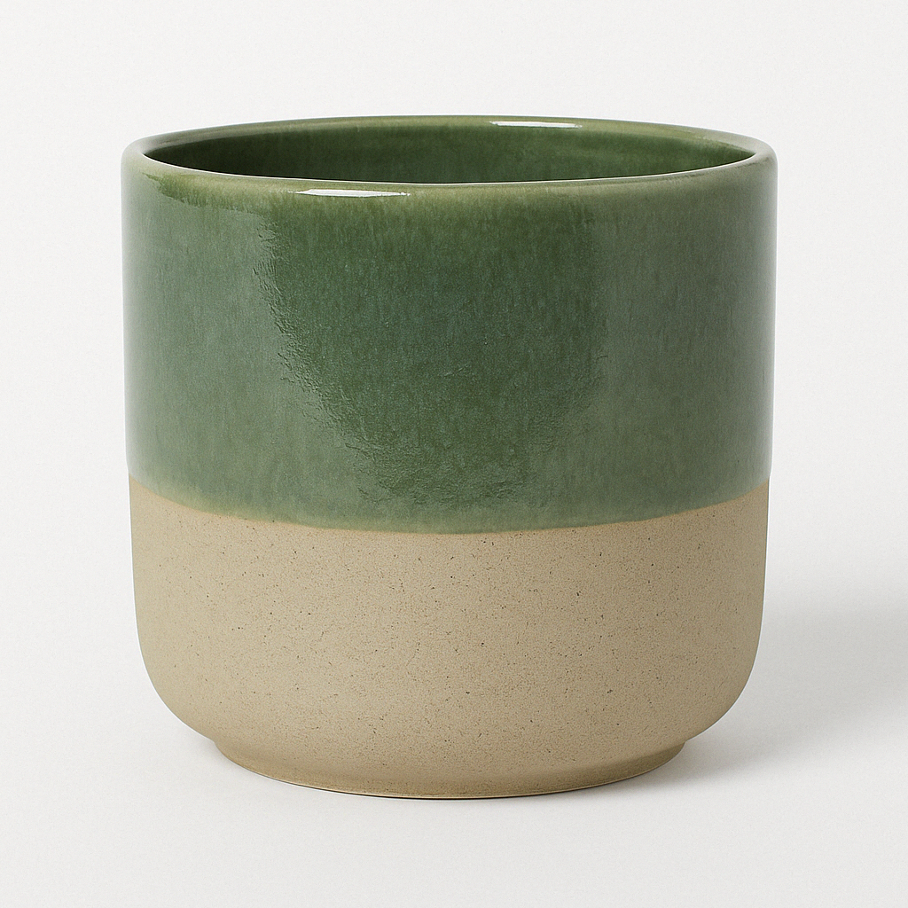 Blumentopf „Grønn“ – Keramik in Natur & Grün